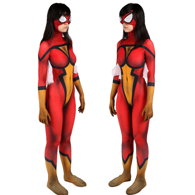 Takerlama Spider-Woman Jessica Drew Superheroe Cosplay Costume Adults Kids