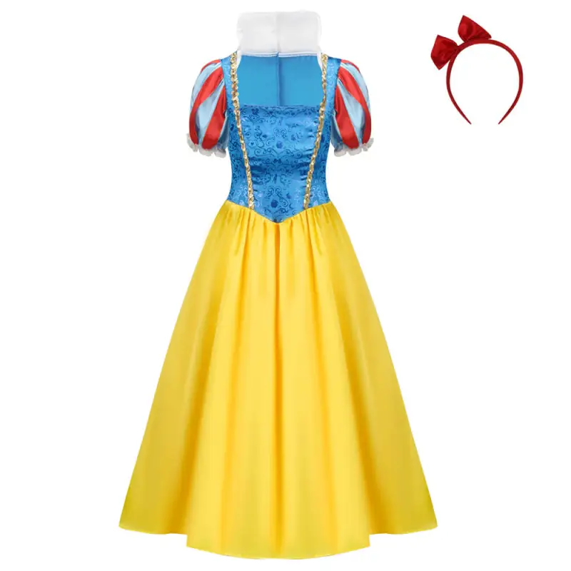 Takerlama Snow White Princess Dress Headband Schneewittchen Cosplay Costume Women