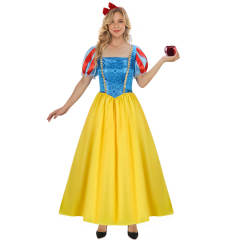 Takerlama Snow White Princess Dress Headband Schneewittchen Cosplay Costume Women In Stock