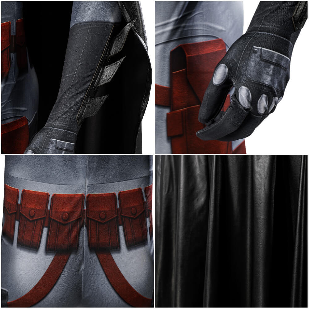 Takerlama Batman Flashpoint Costume Thomas Wayne Jumpsuit With Cowl Cloak