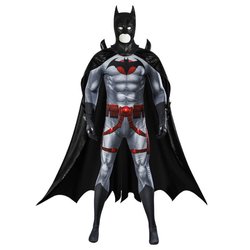 Takerlama Batman Flashpoint Costume Thomas Wayne Jumpsuit With Cowl Cloak