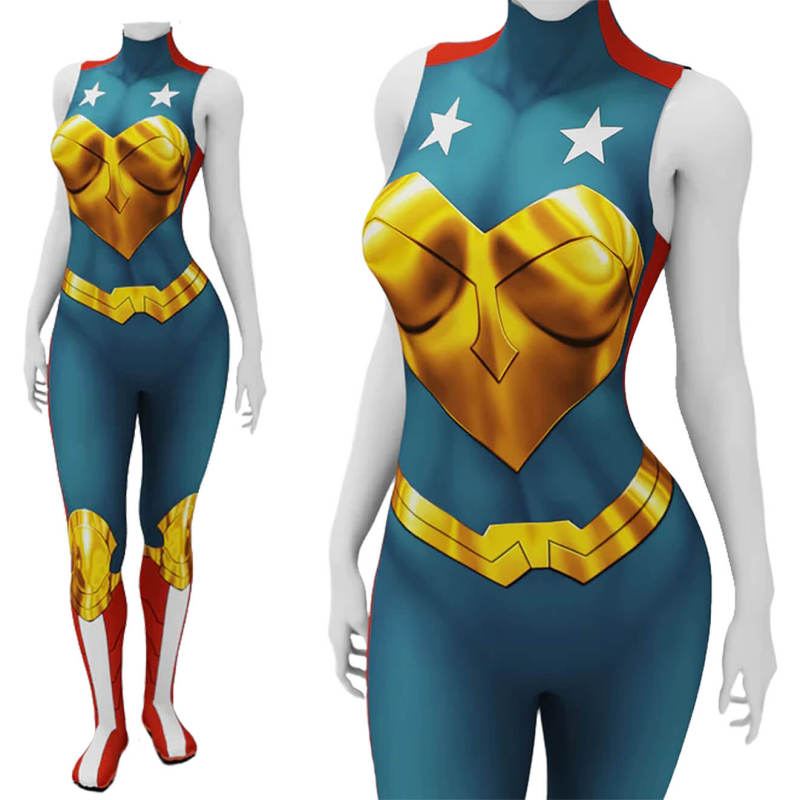 Takerlama Womens Captain America Beauty Superhero Costume