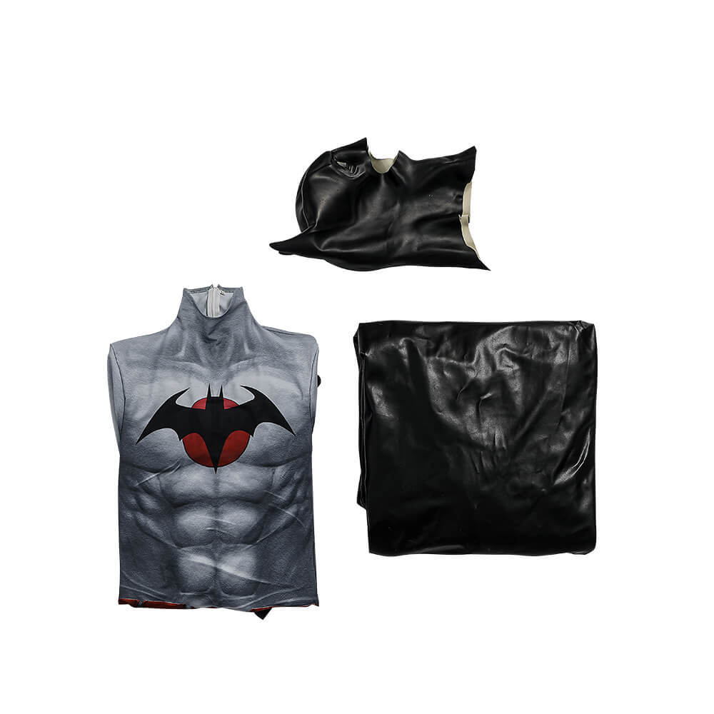 Takerlama Batman Flashpoint Costume Thomas Wayne Jumpsuit With Cowl Cloak