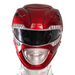 Takerlama Power Rangers Red Ranger Helmet for Adults Deluxe