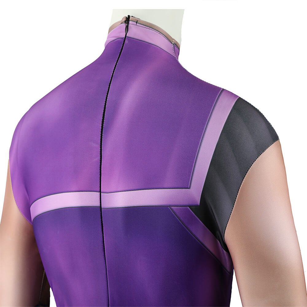 Takerlama Mortal Kombat 11 Mileena Halloween Cosplay Costume 3D Printed Purple Jumpsuit