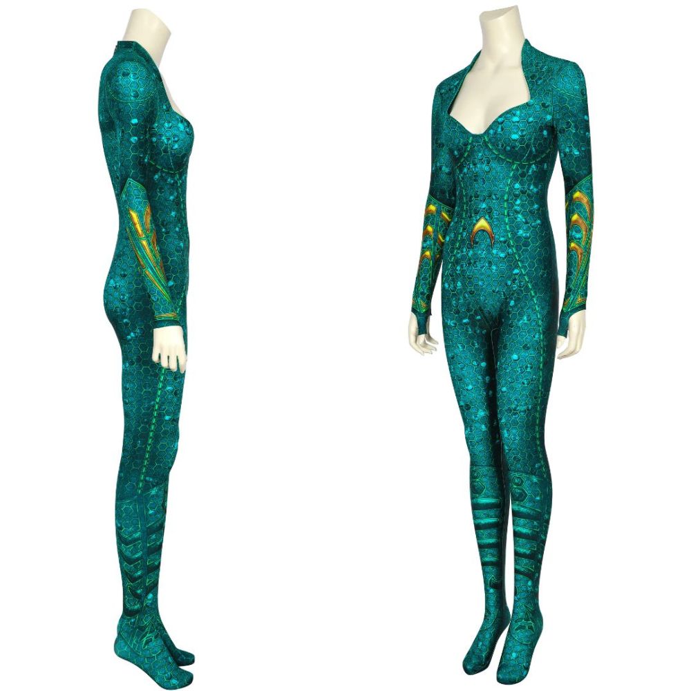 Aquaman 2 Mera Cosplay Costume DC Superheroine Amber Heard Movie Aquaman and the Lost Kingdom Takerlama