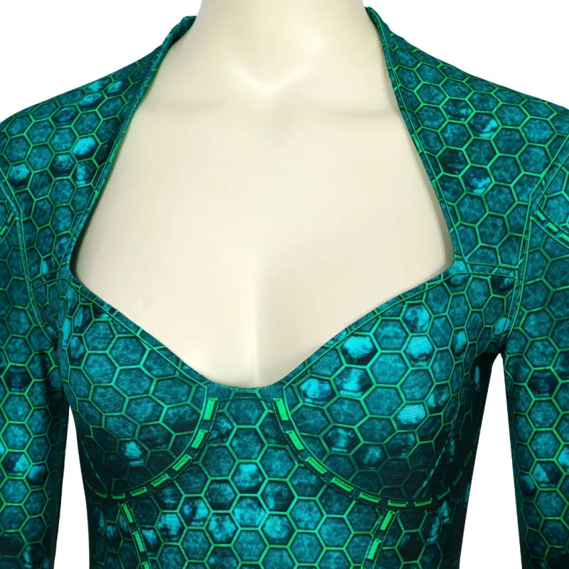 Aquaman 2 Mera Cosplay Costume DC Superheroine Amber Heard Movie Aquaman and the Lost Kingdom Takerlama