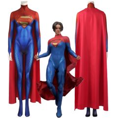 Kara Zor-El Cosplay Costume Girl Superheroe Jumpsuit Cloak Takerlama