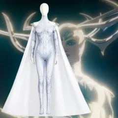 Takerlama What If Season 2 Hela Cosplay Costume 3D Print Jumpsuit With Cloak