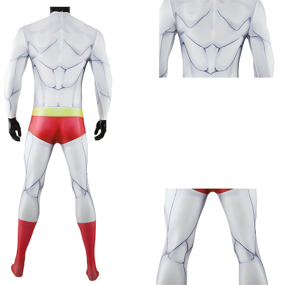 Takerlama Japanese Superman Cosplay Costume Jumpsuit Cloak Adults Kids