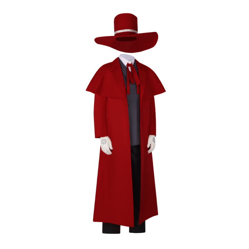 Takerlama Hellsing Alucard Cosplay Costume Red Coat Vest