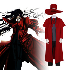 Takerlama Hellsing Alucard Cosplay Costume Red Coat Vest