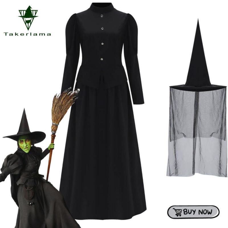 Takerlama The Wizard of Oz Wicked Witch of the West Halloween Cosplay Costume