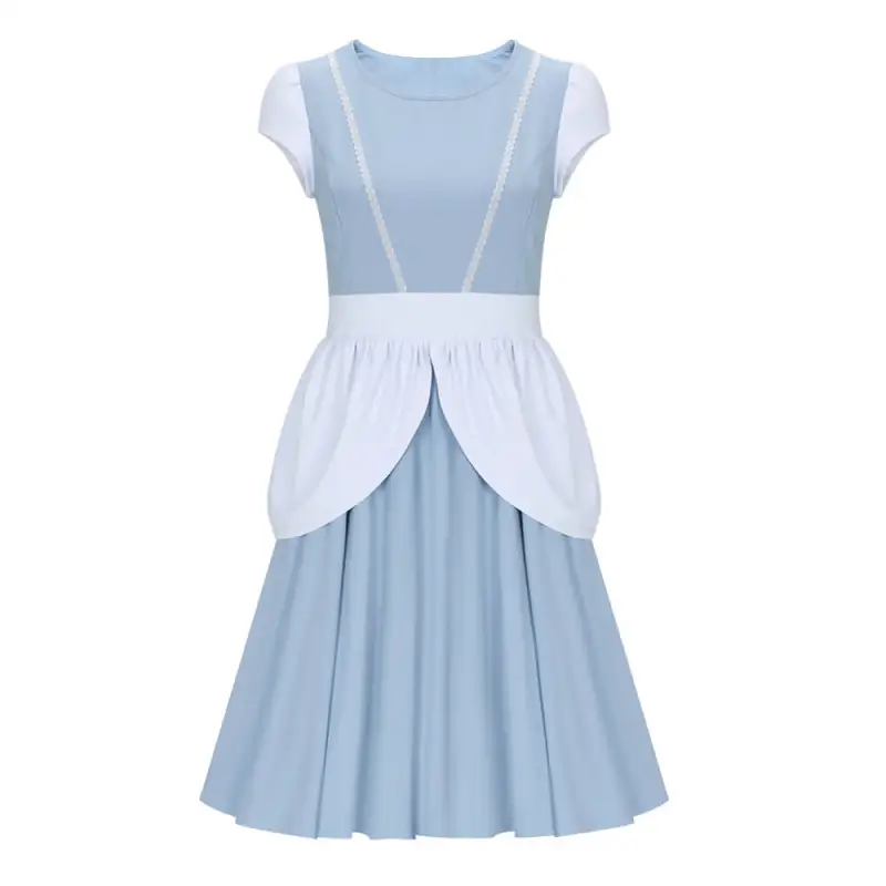 Takerlama Cinderella Twirl Princess Dress-Up Costume for Adult Women Blue