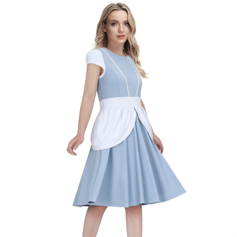 Takerlama Cinderella Twirl Princess Dress-Up Costume for Adult Women Blue