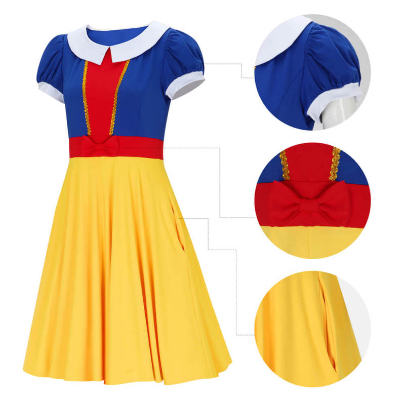 Takerlama Disney Snow White Twirl Dress Yellow Blue