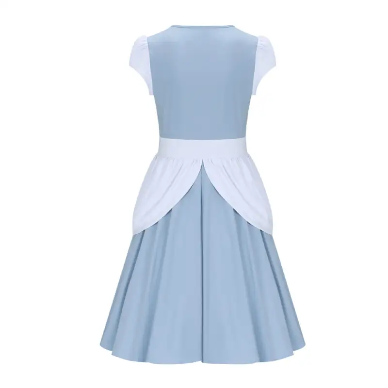 Takerlama Cinderella Twirl Princess Dress-Up Costume for Adult Women Blue