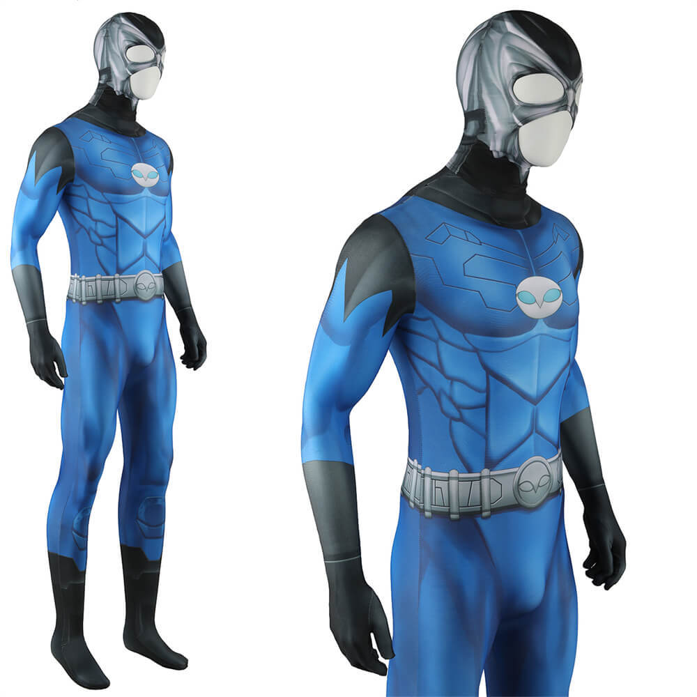 Takerlama Owlman Forever Evil Cosplay Costume Thomas Wayne, Jr Jumpsuit Cloak Blue