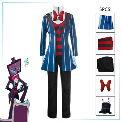 Takerlama Hazbin Hotel Vox Cosplay Costume Blue Coat Outfits