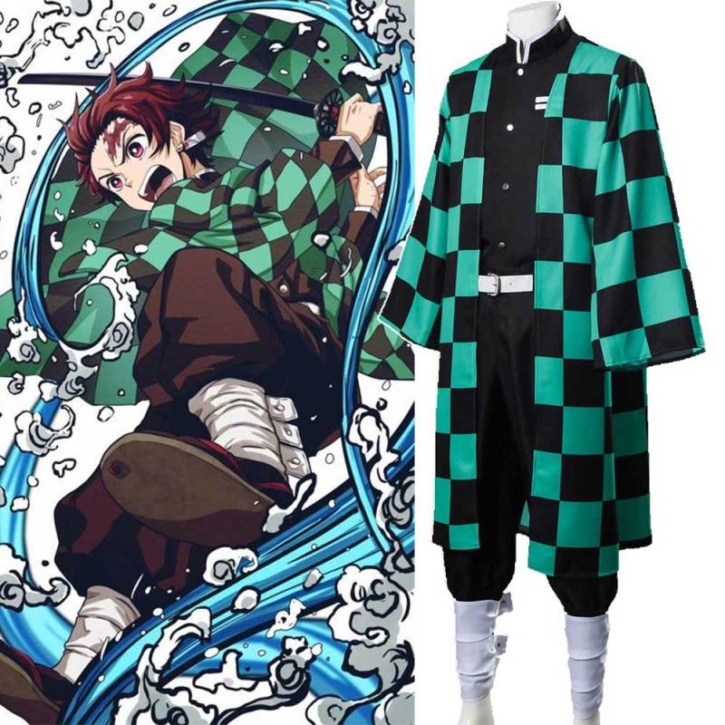 Adults Kamado Tanjirou Uniform Demon Slayer Kimetsu no Yaiba Cosplay Costume