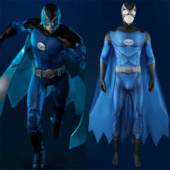 Takerlama Owlman Forever Evil Cosplay Costume Thomas Wayne, Jr Jumpsuit Cloak Blue