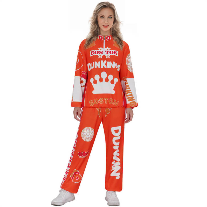 Takerlama Super Bowl Dunkin Donuts Tracksuit Cosplay Costume Unisex