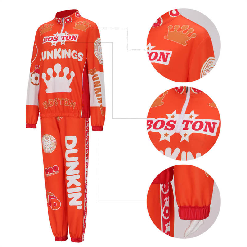 Takerlama Super Bowl Dunkin Donuts Tracksuit Cosplay Costume Unisex