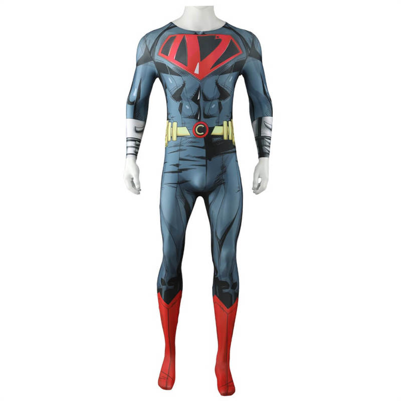 The Flash Superman Nicolas Cage Costume Superhero Bodysuit Cloak Takerlama