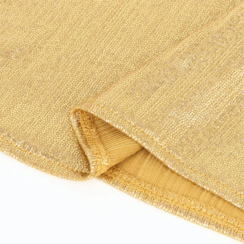 Takerlama Argylle 2024 LaGrange Cosplay Costume Sequin Bodycon Slit Dress Gold Color