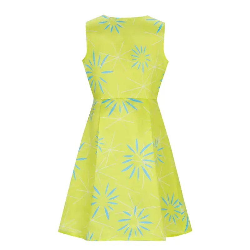Inside Out 2 JOY Dress for Kids Cosplay Costume Short Summer Dress Gift Takerlama