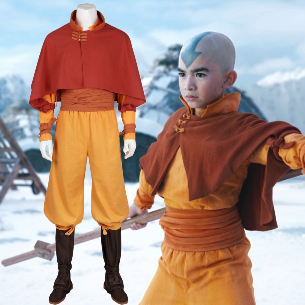 Avatar Aang Adult Costume Yellow Nickelodeon Avatar The Last