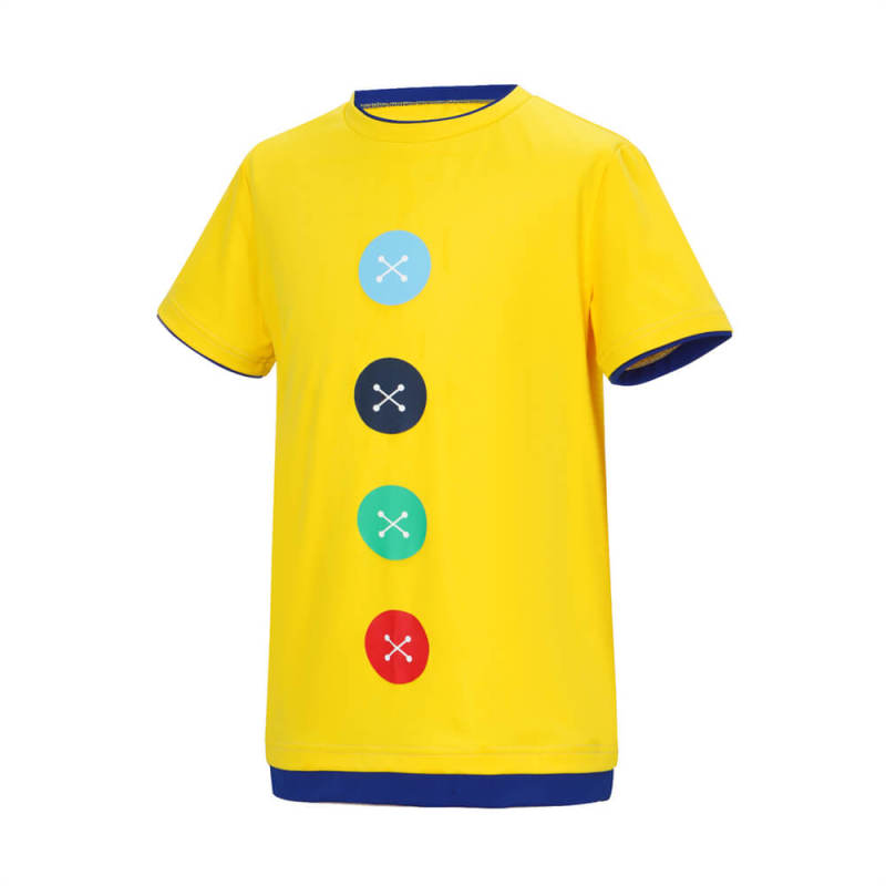 Kids Pete The Cat Yellow T-Shirt Four Groovy Buttons Funny Costume Takerlama