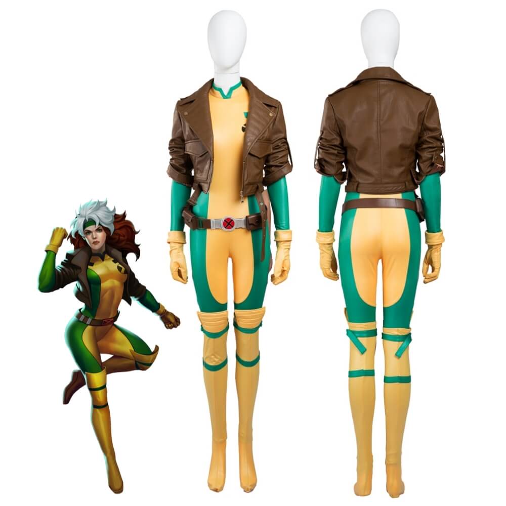 Takerlama  X-Men '97 Rogue Cosplay Costume 2024 TV Seies Superheroes Jumpsuit Coat M L XL 2XL In Stock