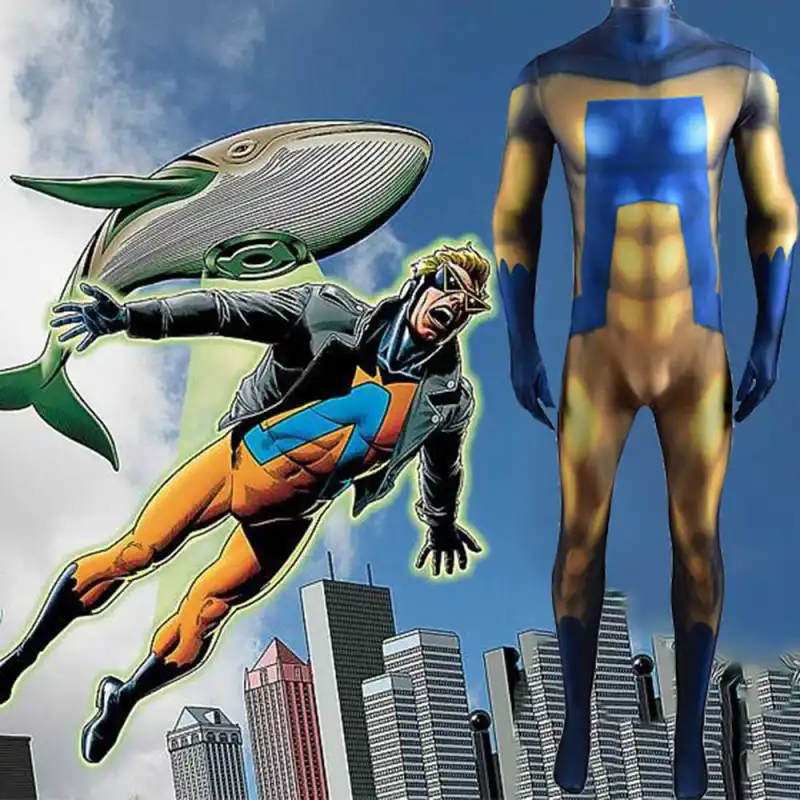 Superhero Animal Man Buddy Baker Cosplay Costume Bodysuit