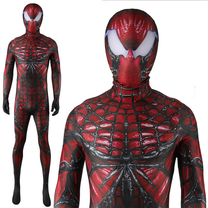 Marvel's Spider-Man 2 Absolute Carnage Suit PS5 Cosplay Costume Red Black Takerlama