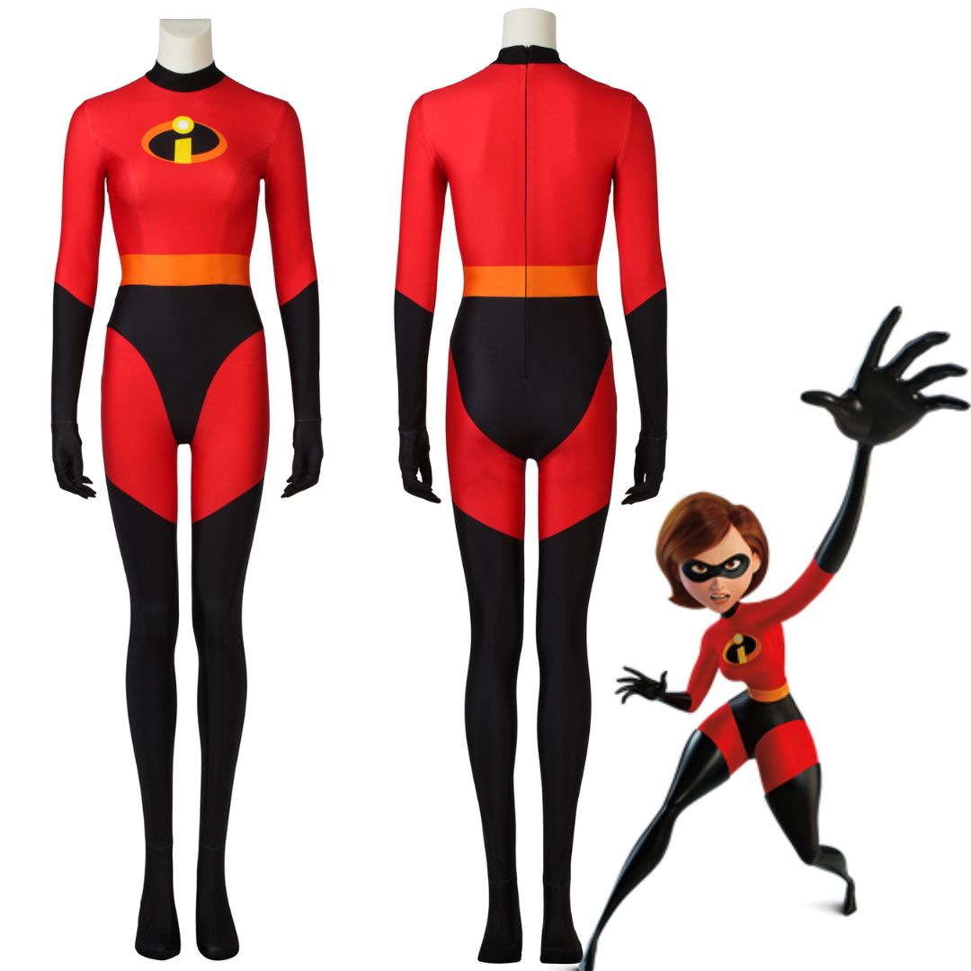 Incredibles 2 Elastigirl Helen Parr Cosplay Costume Superheroine Bodysuit  Mask Takerlama