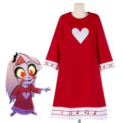 Kids Hazbin Hotel Charlie Morningstar Fancy Dress Full Demon Cosplay Costume Adults Red Takerlama