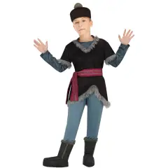 Frozen Kristoff Bjorgman Iceman Cosplay Costume Disney Movie Kids Suit-Takerlama 110 150 In Stock
