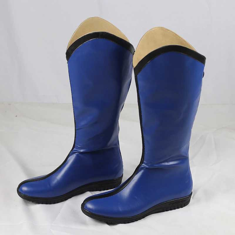 Blue Wolverine Tall Cosplay Boots with Yellow Accents Shoes | Blue Wolverine Tall Cosplay Boots With Yellow  main image 4