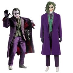 Deluxe Batman Dark Knight Joker Costume Heath Ledger Purple Suit Takerlama