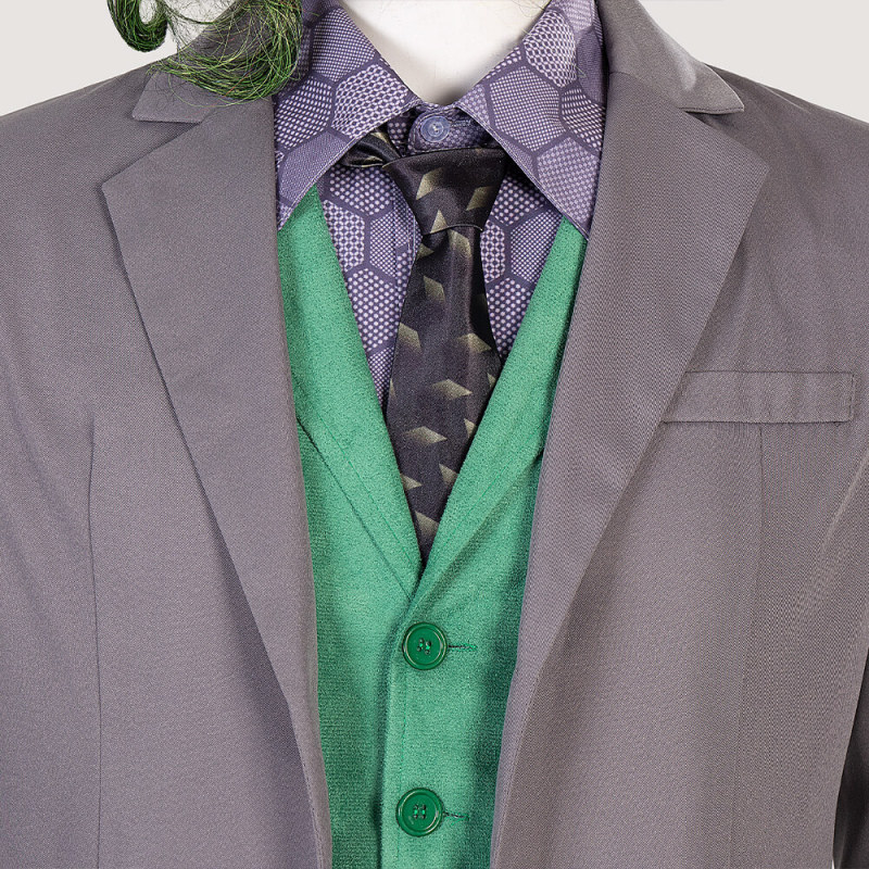 Deluxe Batman Dark Knight Joker Costume Heath Ledger Purple Suit Takerlama