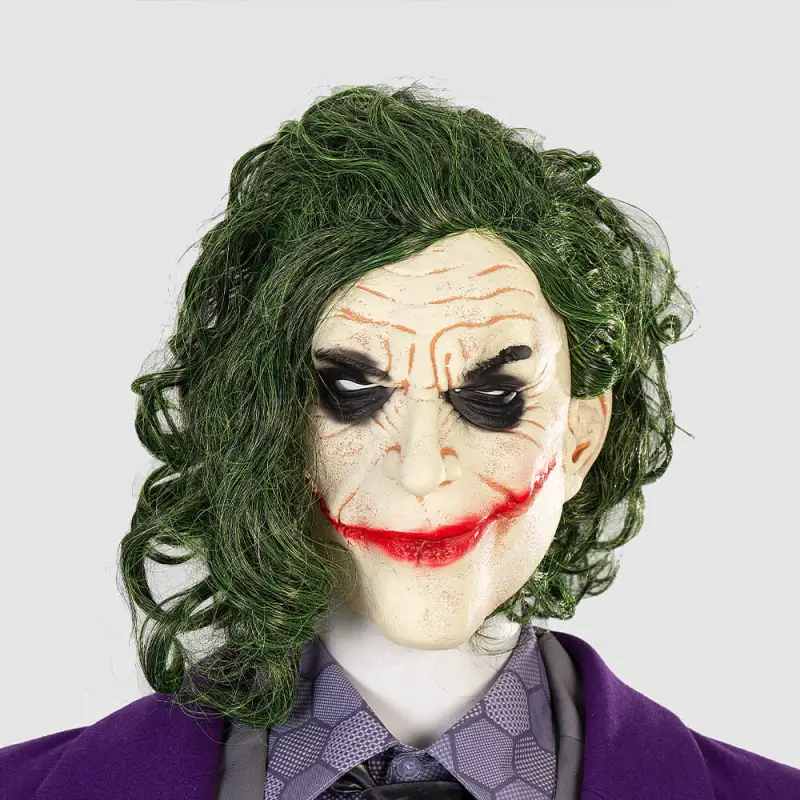 Deluxe Batman Dark Knight Joker Costume Heath Ledger Purple Suit Takerlama