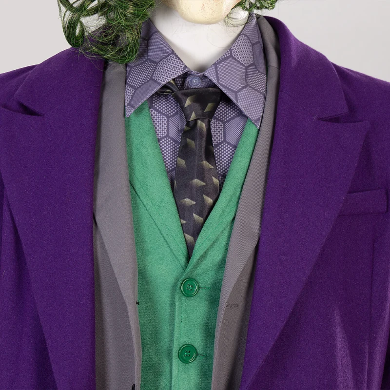 Deluxe Batman Dark Knight Joker Costume Heath Ledger Purple Suit Takerlama