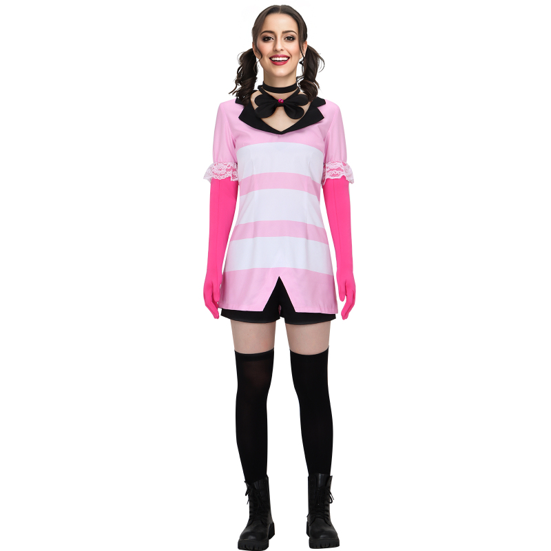 Takerlama Hazbin Hotel Angel Dust Cosplay Costume Demon Uniform