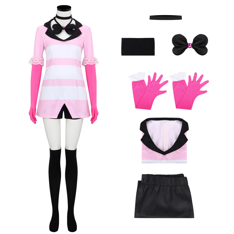 Takerlama Hazbin Hotel Angel Dust Cosplay Costume Demon Uniform