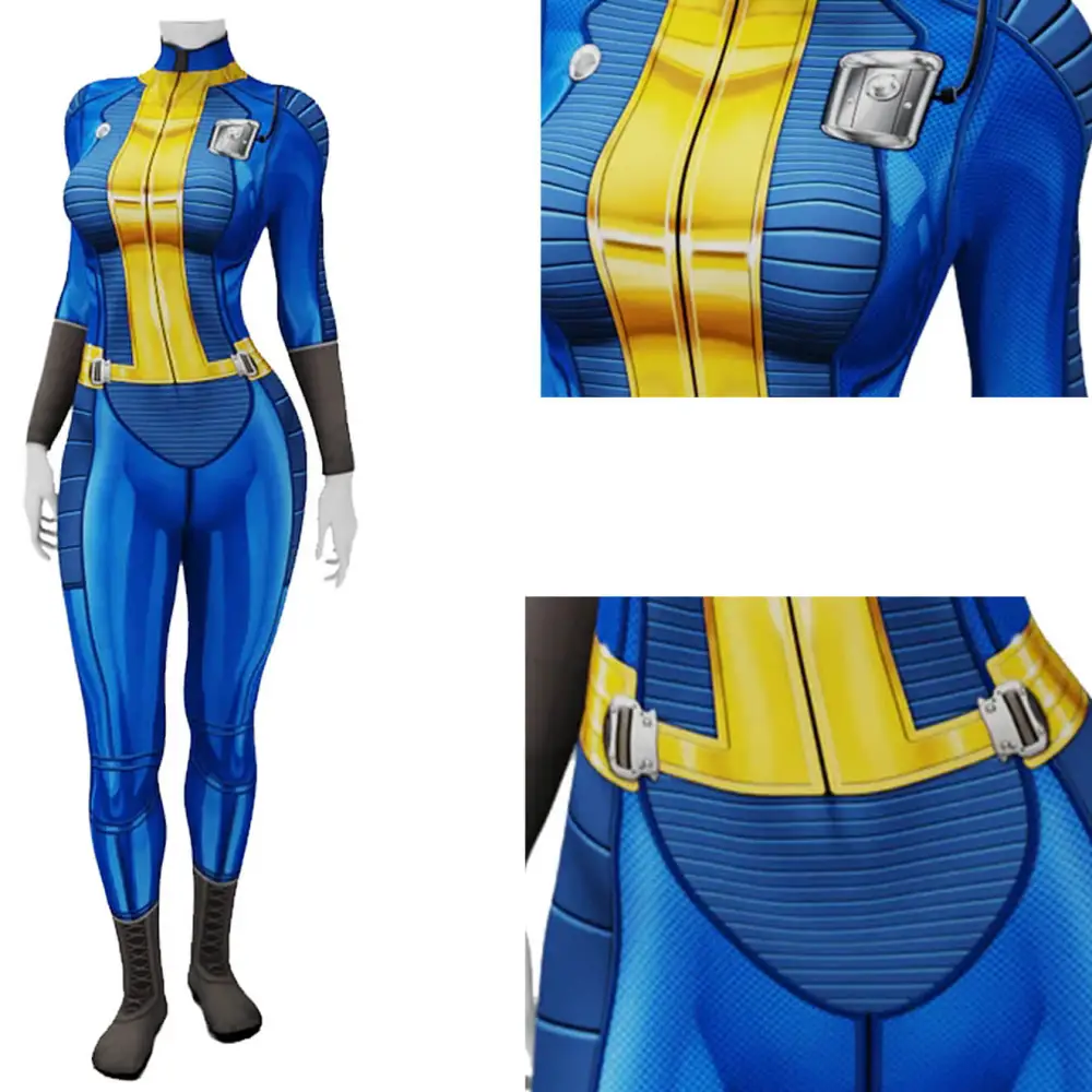 vibrating rimming butt plug Takerlama Fallout 4 Vault 111 Cosplay Costume Jumpsuit Women Men Kids