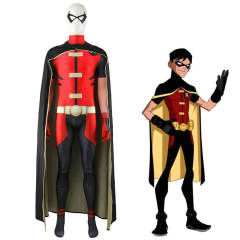 Young Justice Robin Tim Drake Cosplay Costume Adults Kids Takerlama