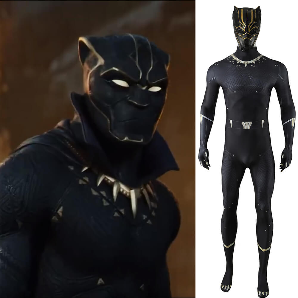 Marvel 1943 Rise of Hydra Black Panther Cosplay Costume Adults Kids Takerlama