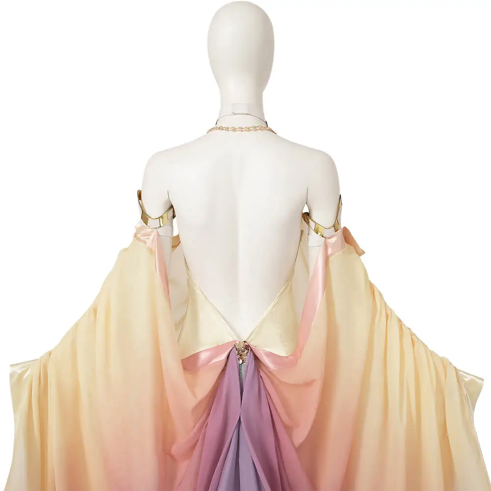 knee length dresses for ladies Star Wars Revenge of The Sith Padme Amidala Green Cloak Padme Velvet Dress Cosplay Costume, M main image 1