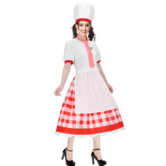 Princess Peach Showtime Patissier Peach Cosplay Costume Kids Adult Fancy Dress Takerlama